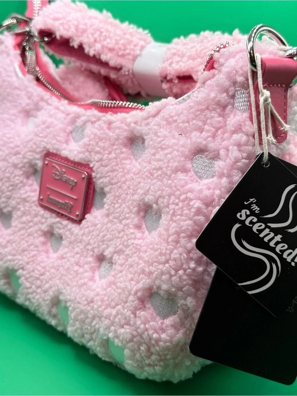 Minnie Mouse Pink Bow Sherpa Crossbody Bag